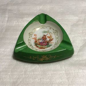 Vintage & gorgeous Made In Occupied Japan hand painted ashtray